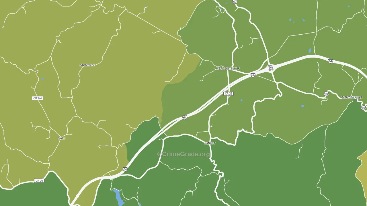 Smoot, WV Map of Drug-Related Crime Rates