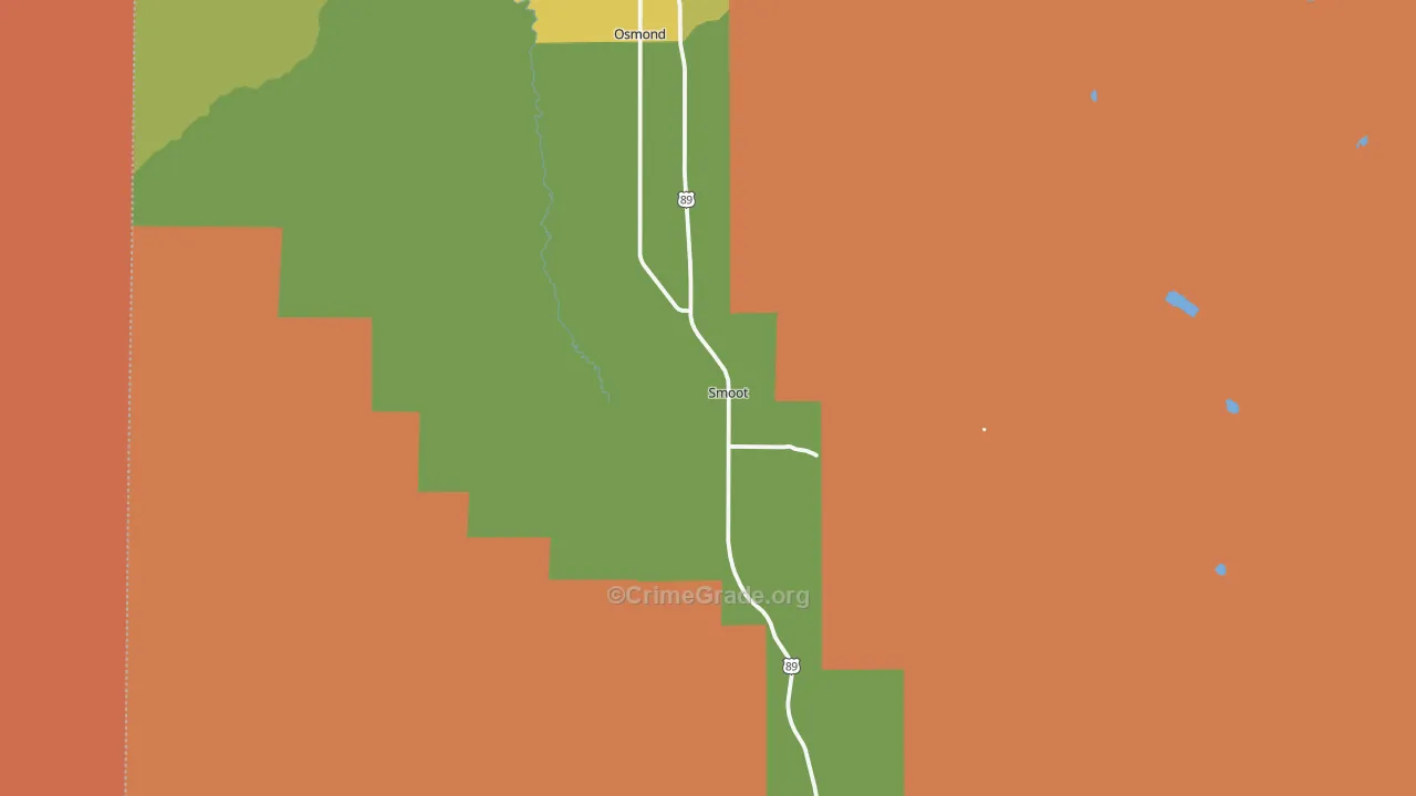 Smoot, WY Map of Drug-Related Crime Rates