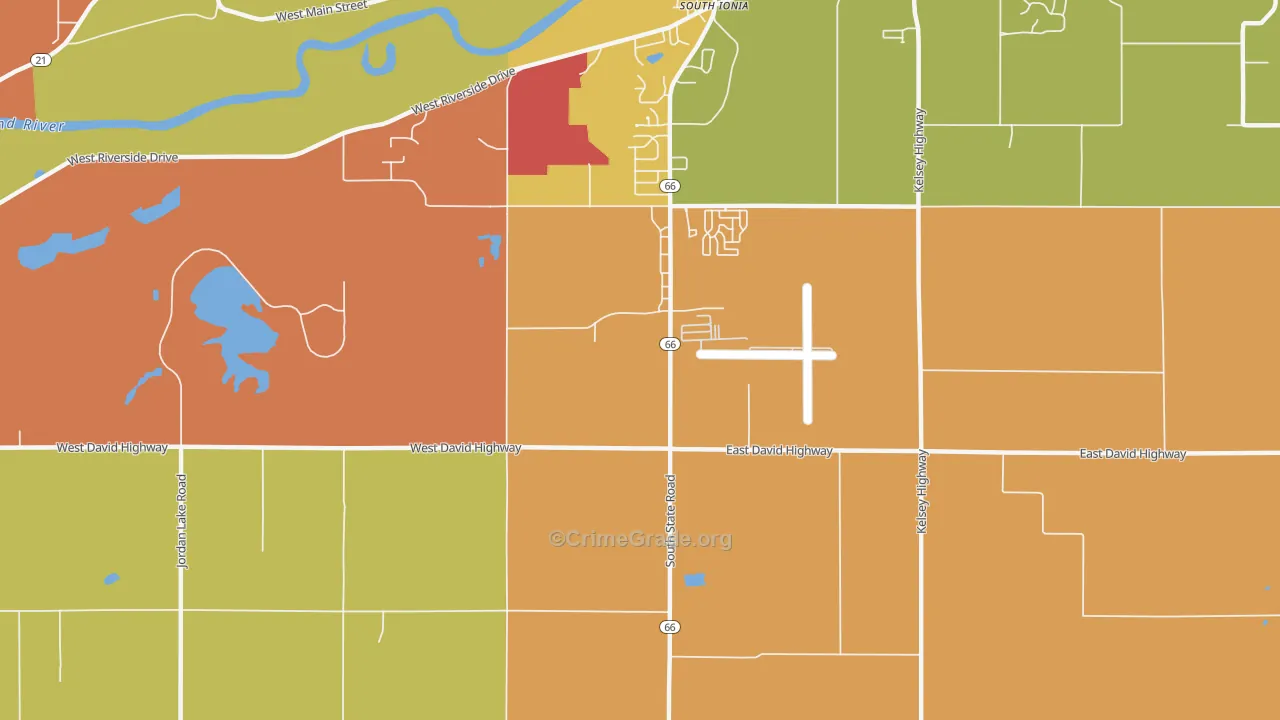 Smyrna, MI Map of Drug-Related Crime Rates