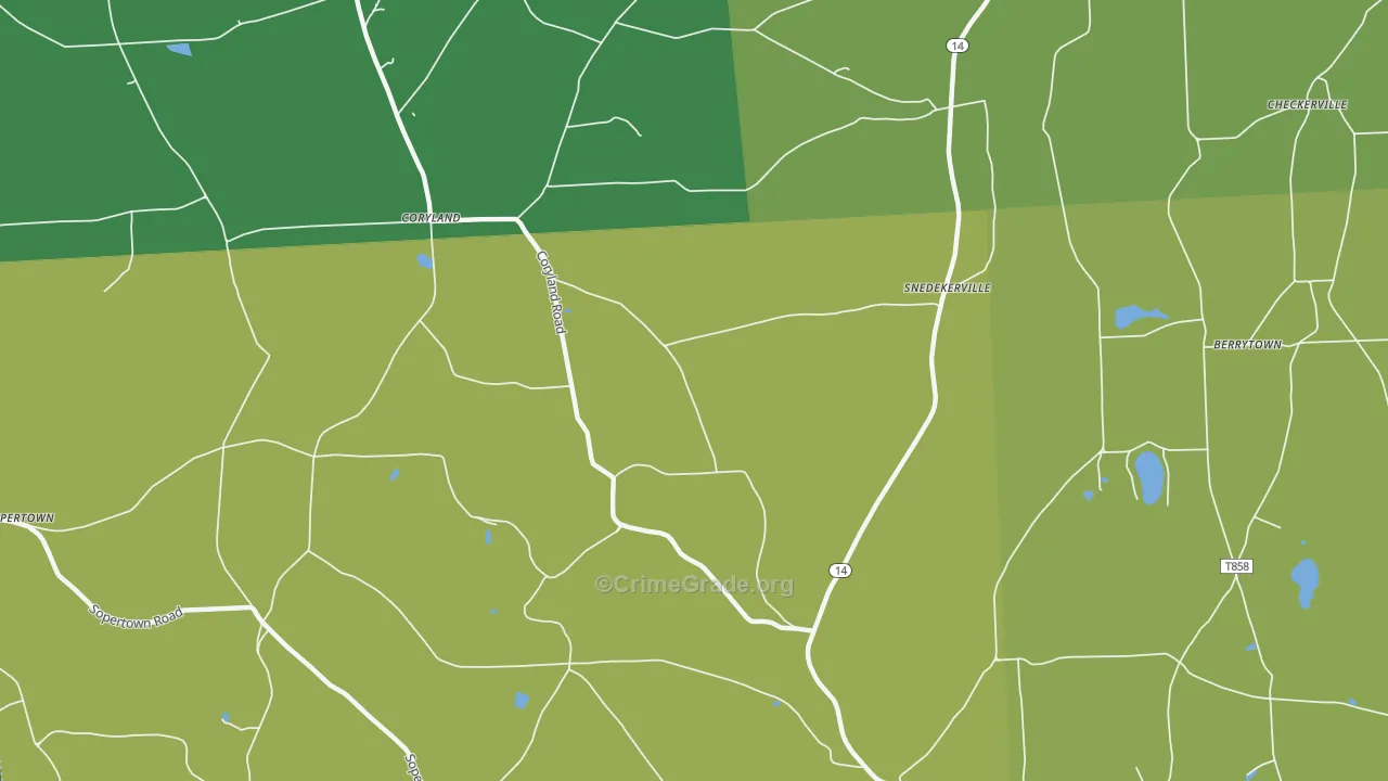 Snedekerville, PA Map of Drug-Related Crime Rates