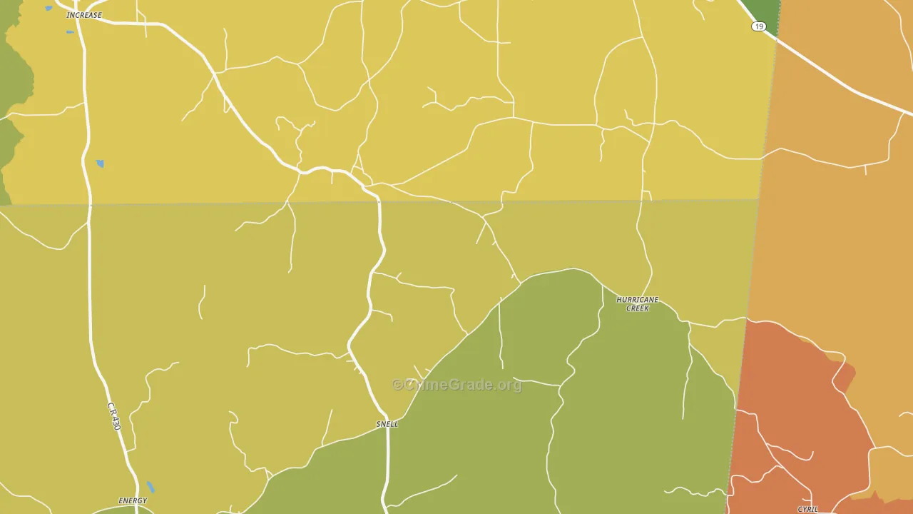 Snell, MS Map of Drug-Related Crime Rates