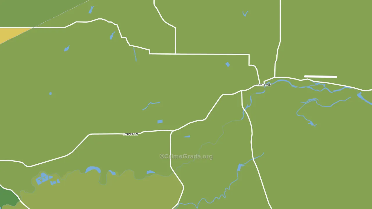 Snelling, CA Map of Drug-Related Crime Rates