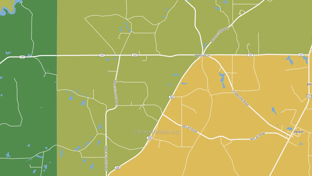 Snipesville, GA Map of Drug-Related Crime Rates