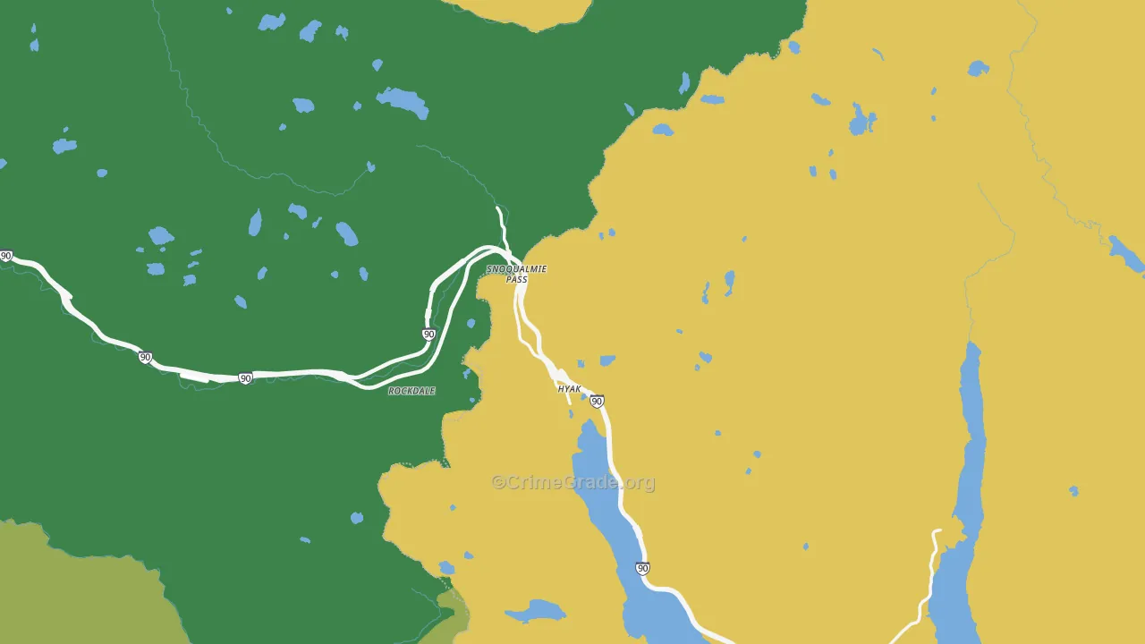 Snoqualmie Pass, WA Map of Drug-Related Crime Rates