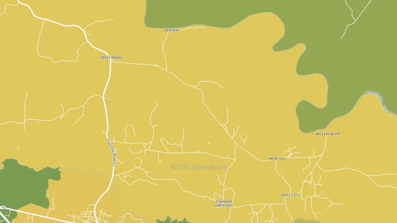 Snow Hill, AR Map of Drug-Related Crime Rates