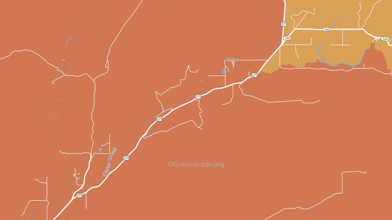 Snow, OK Map of Drug-Related Crime Rates