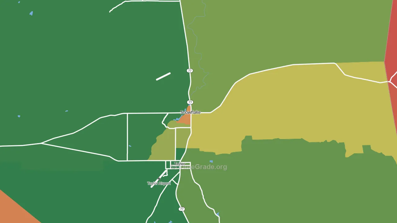 Snowflake, AZ Map of Drug-Related Crime Rates