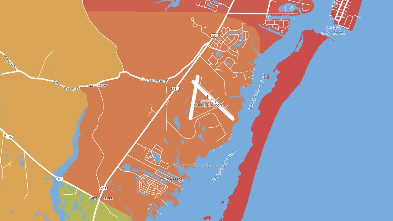 Snug Harbor, MD Map of Drug-Related Crime Rates