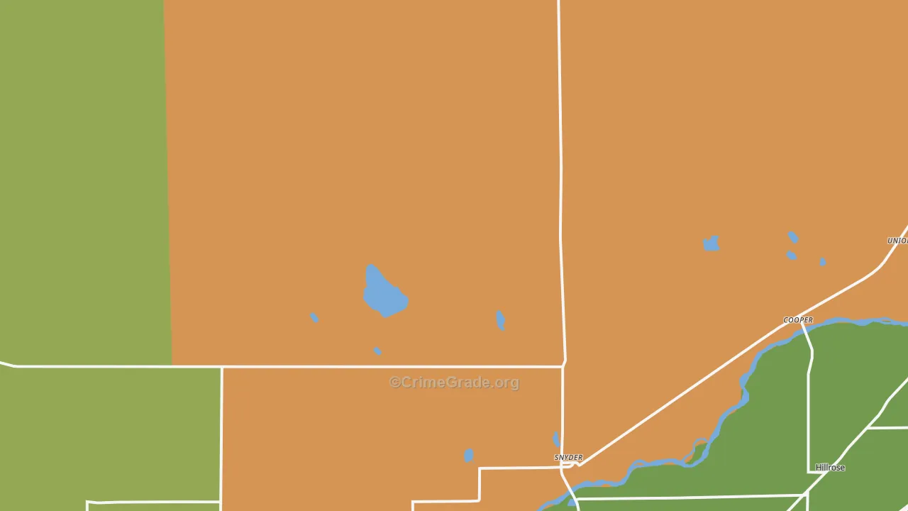 Snyder, CO Map of Drug-Related Crime Rates