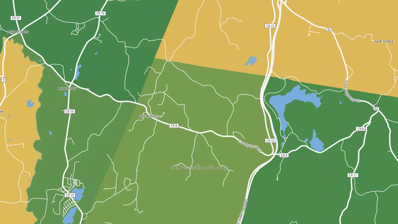 Snyderville, NY Map of Drug-Related Crime Rates