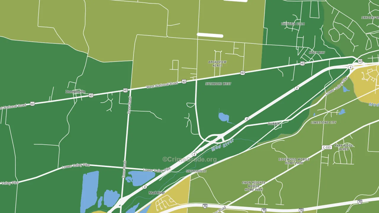 Snyderville, OH Map of Drug-Related Crime Rates