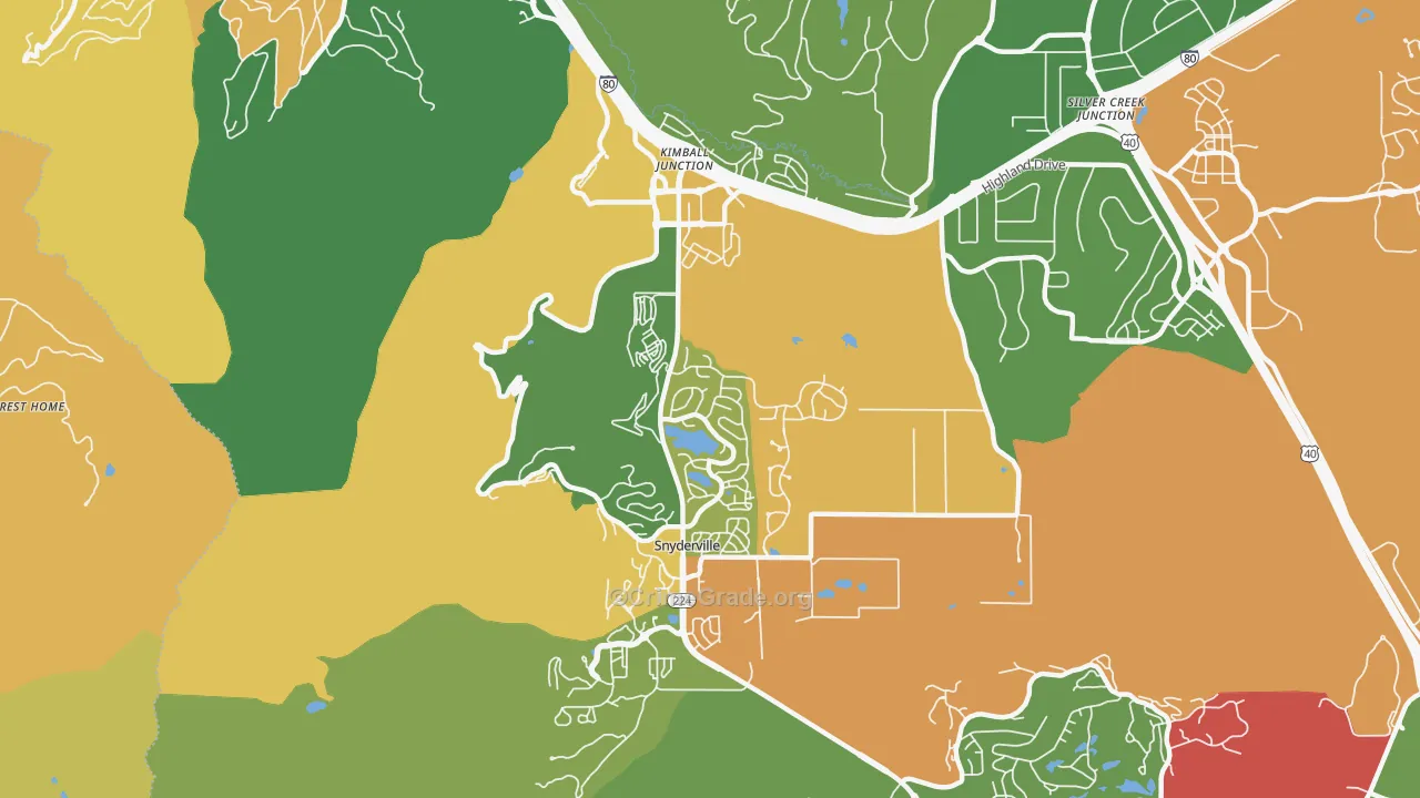 Snyderville, UT Map of Drug-Related Crime Rates