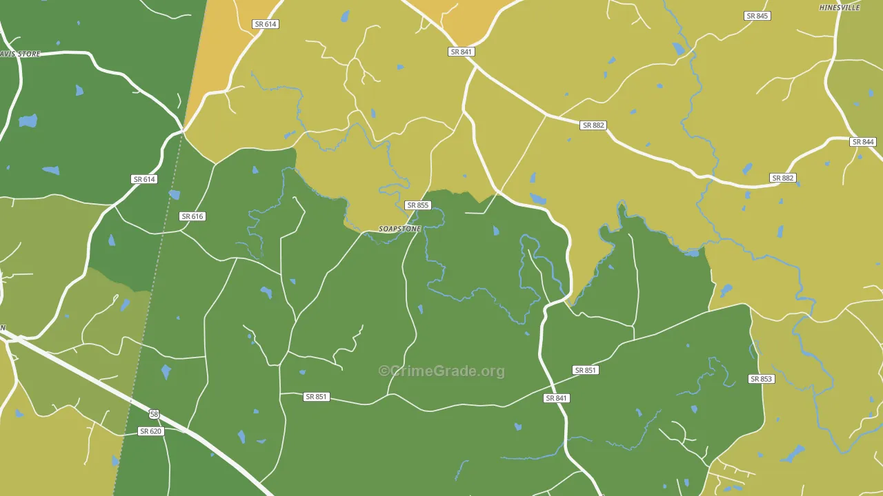Soapstone, VA Map of Drug-Related Crime Rates
