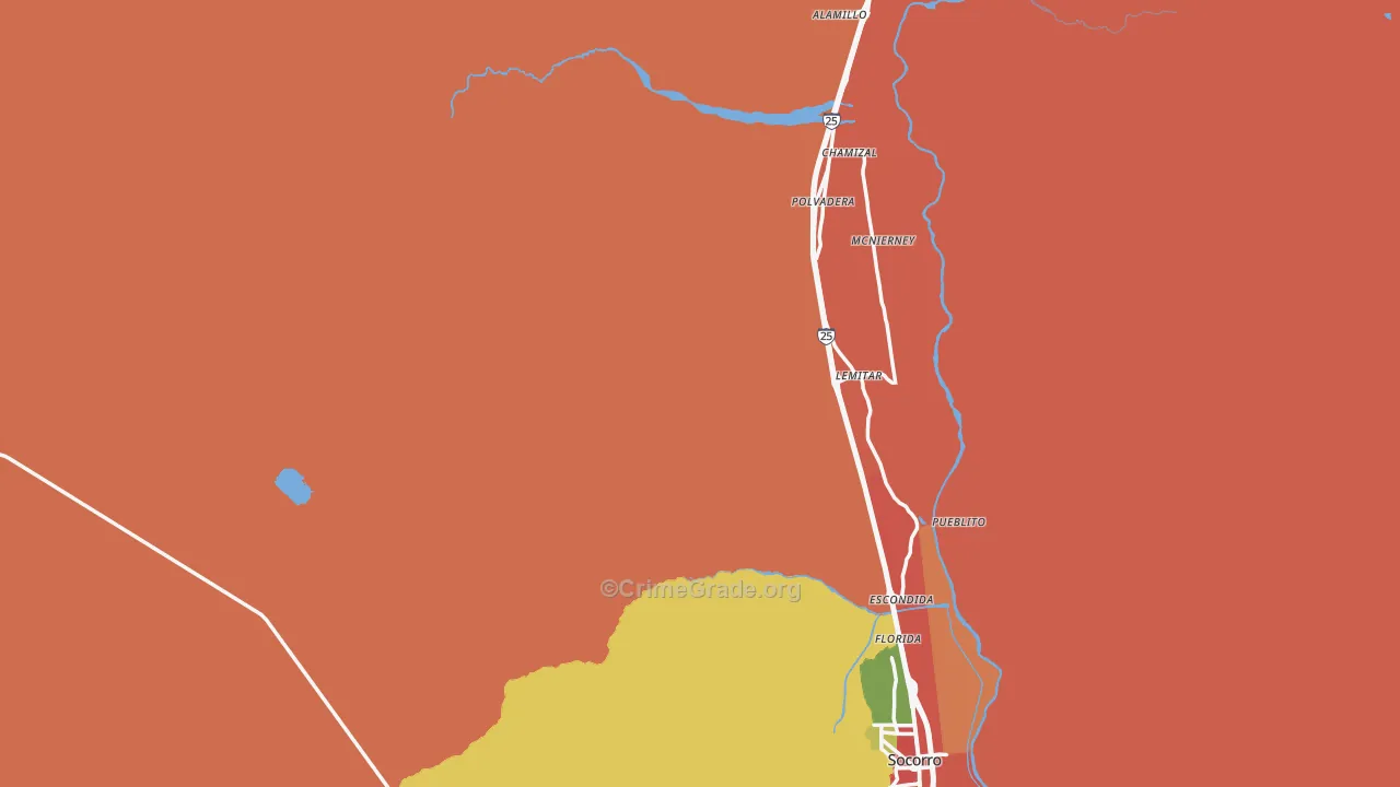Socorro County, NM Map of Drug-Related Crime Rates