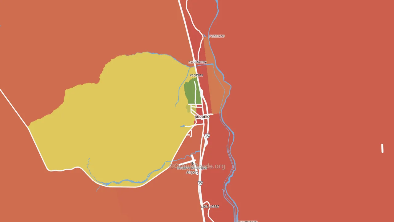 Socorro, NM Map of Drug-Related Crime Rates