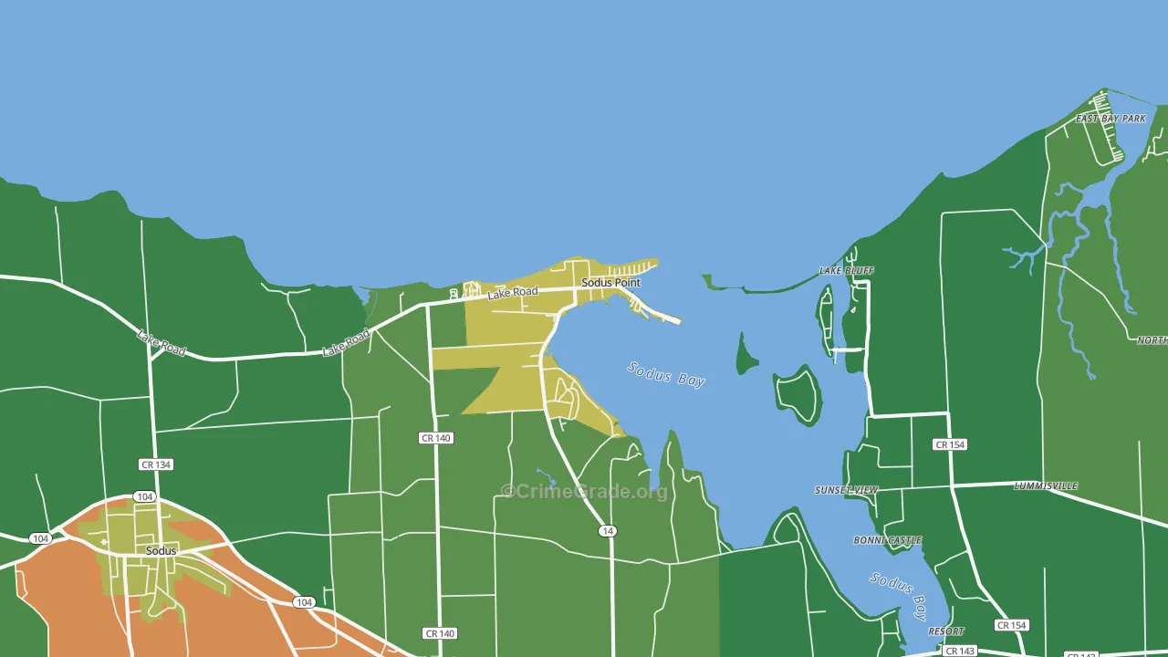 Sodus Point, NY Map of Drug-Related Crime Rates