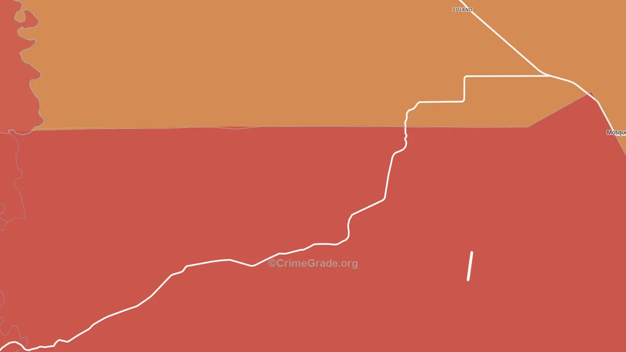 Solano, NM Map of Drug-Related Crime Rates