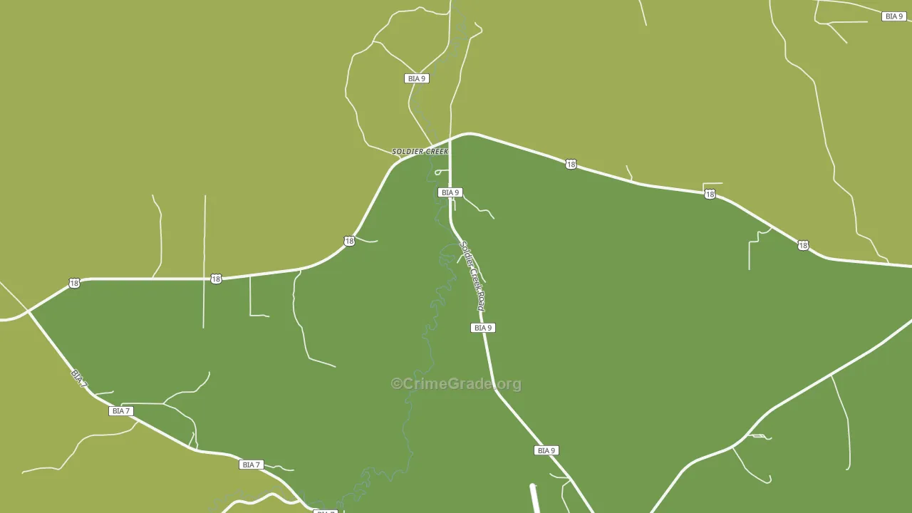Soldier Creek, SD Map of Drug-Related Crime Rates