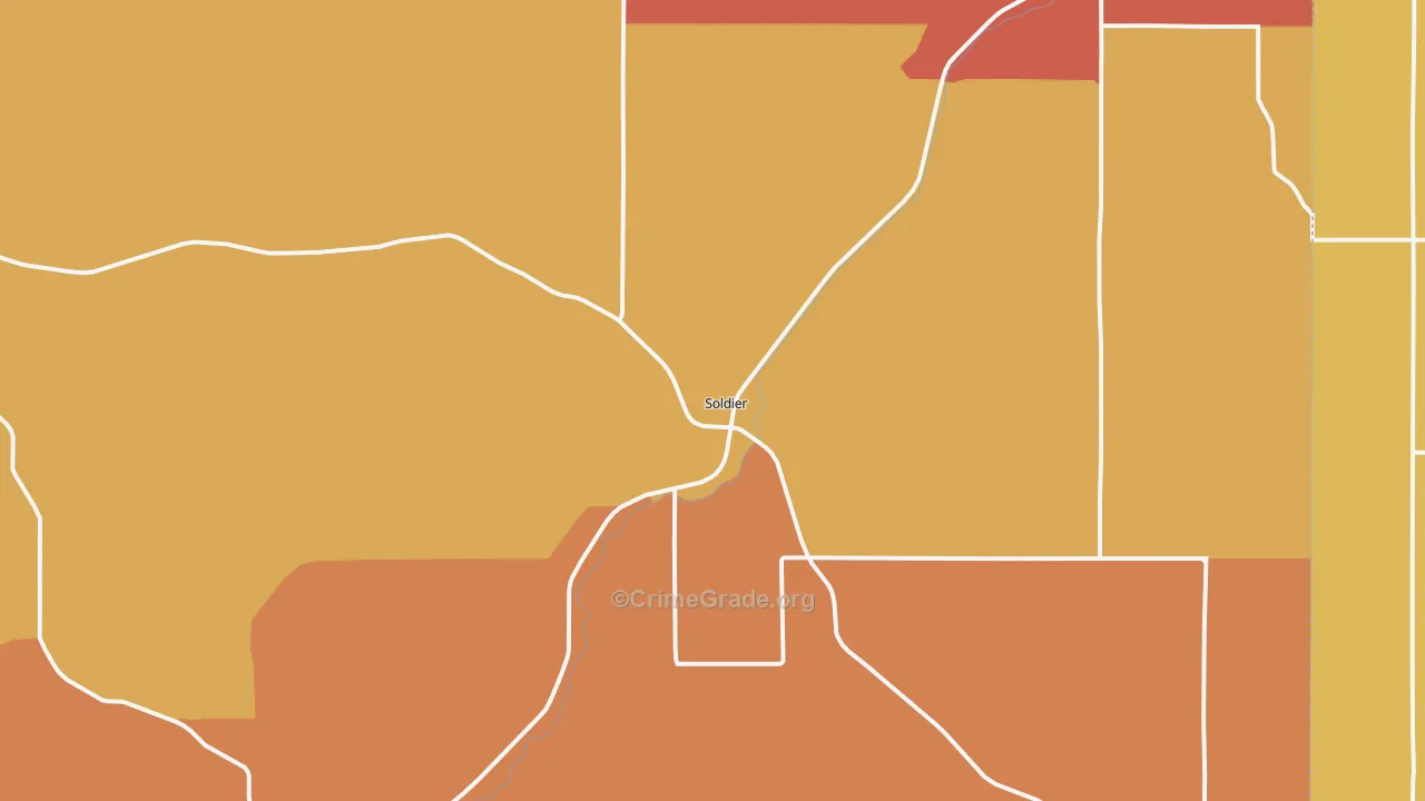 Soldier, IA Map of Drug-Related Crime Rates