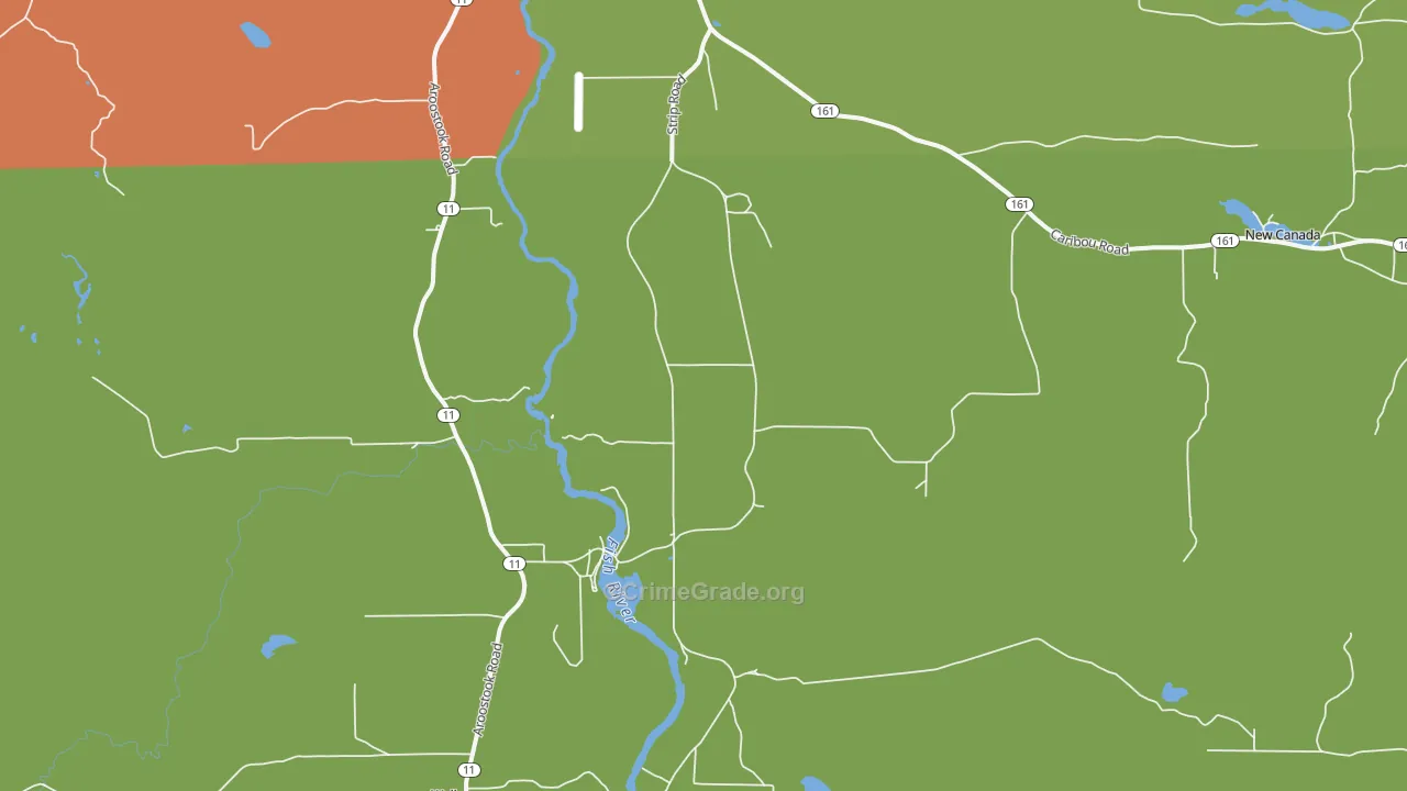 Soldier Pond, ME Map of Drug-Related Crime Rates