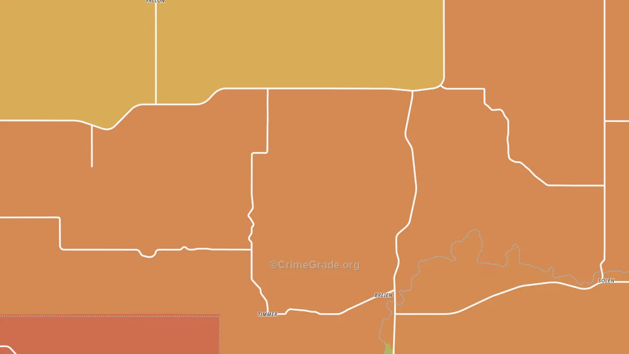 Solen, ND Map of Drug-Related Crime Rates