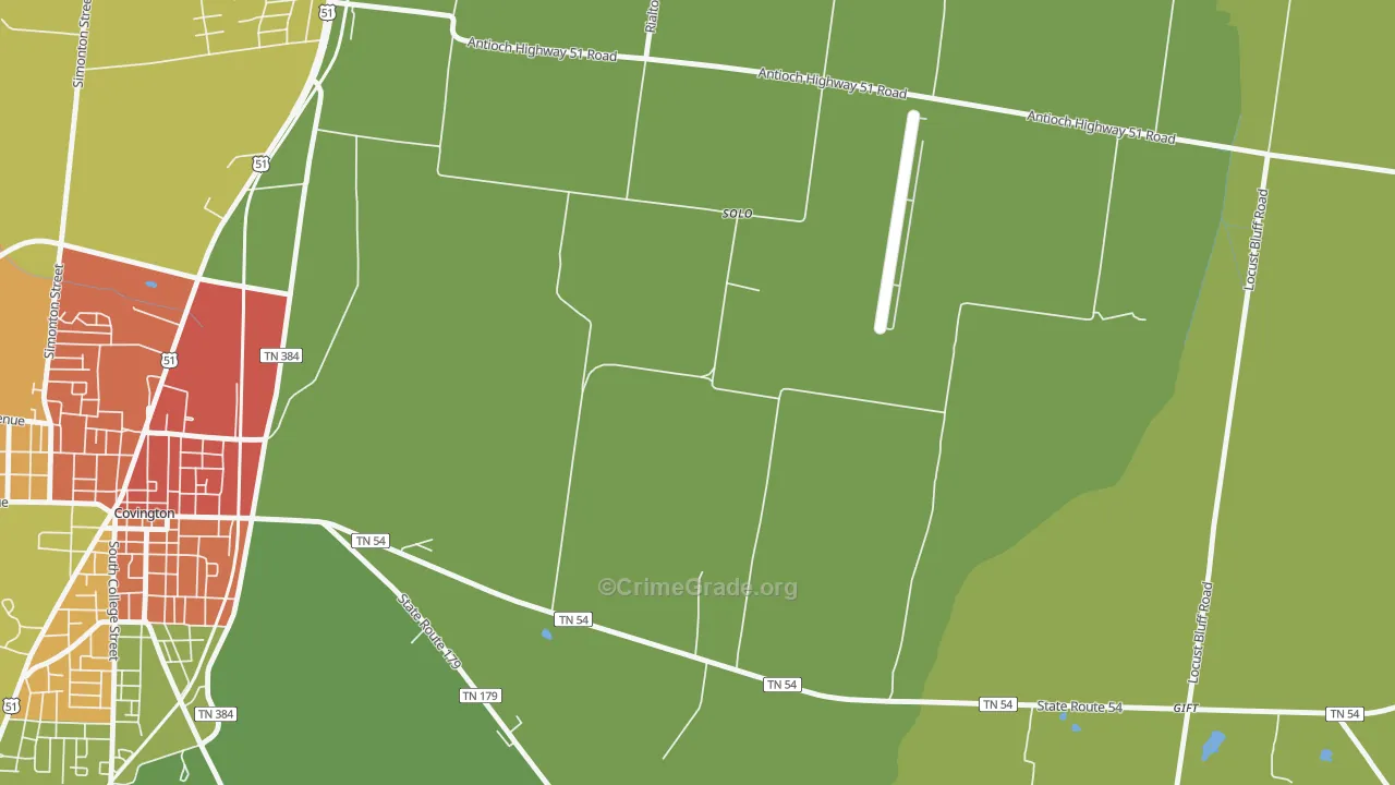 Solo, TN Map of Drug-Related Crime Rates