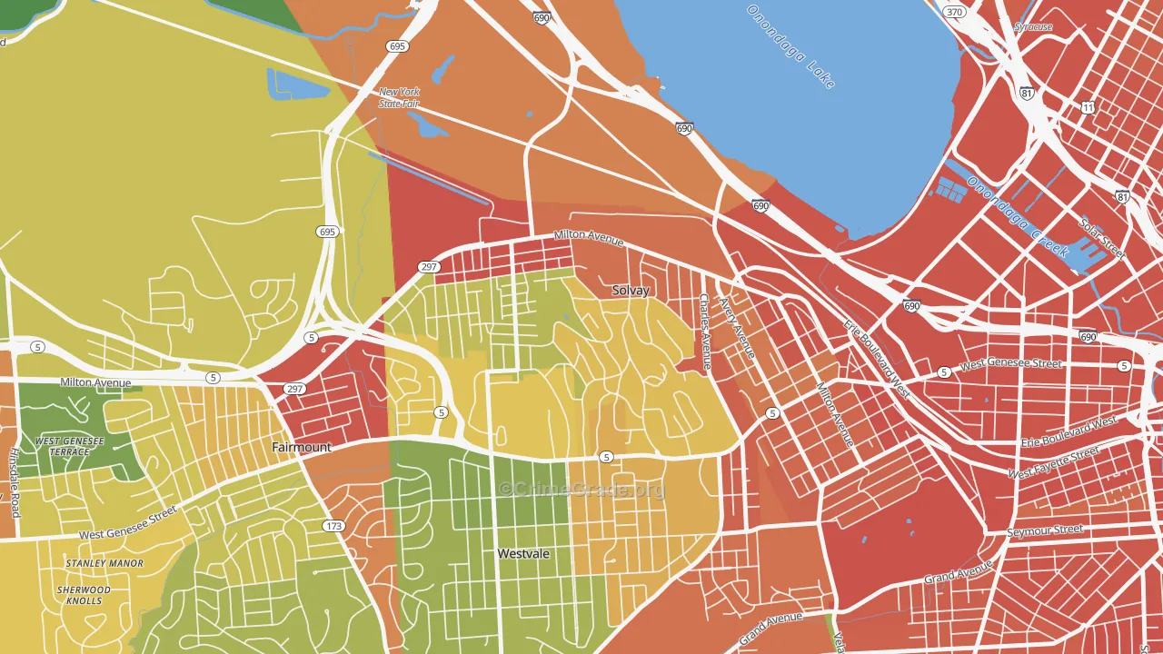 Solvay, NY Map of Drug-Related Crime Rates
