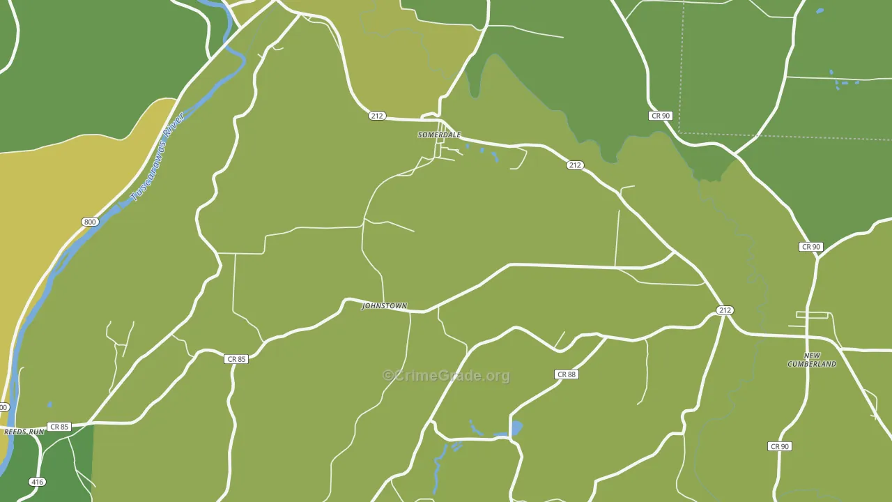 Somerdale, OH Map of Drug-Related Crime Rates