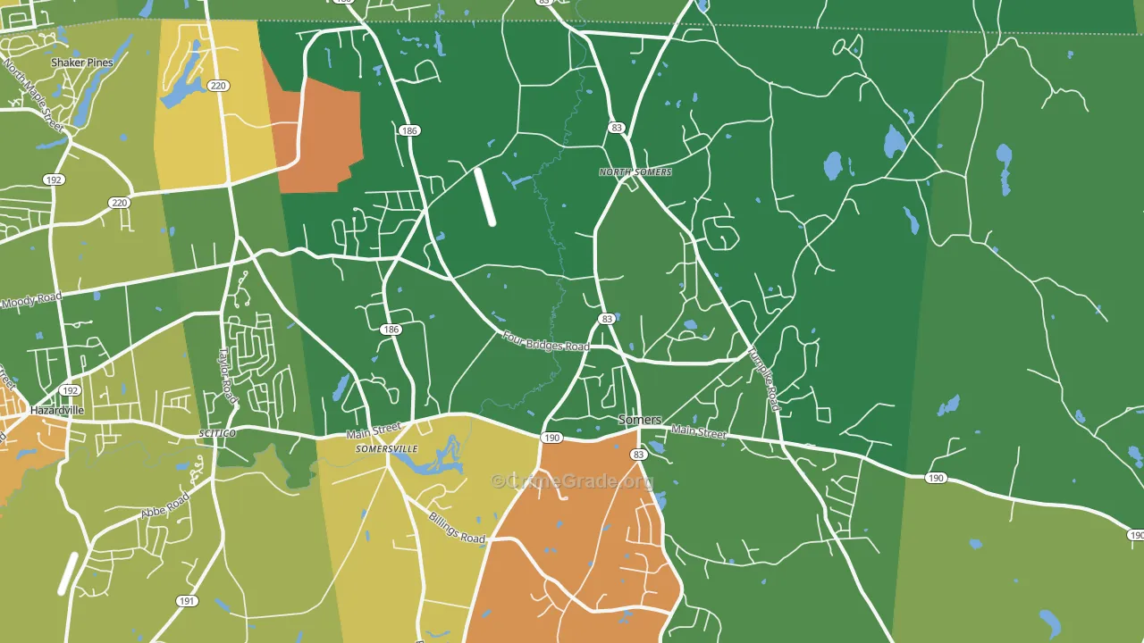 Somers, CT Map of Drug-Related Crime Rates