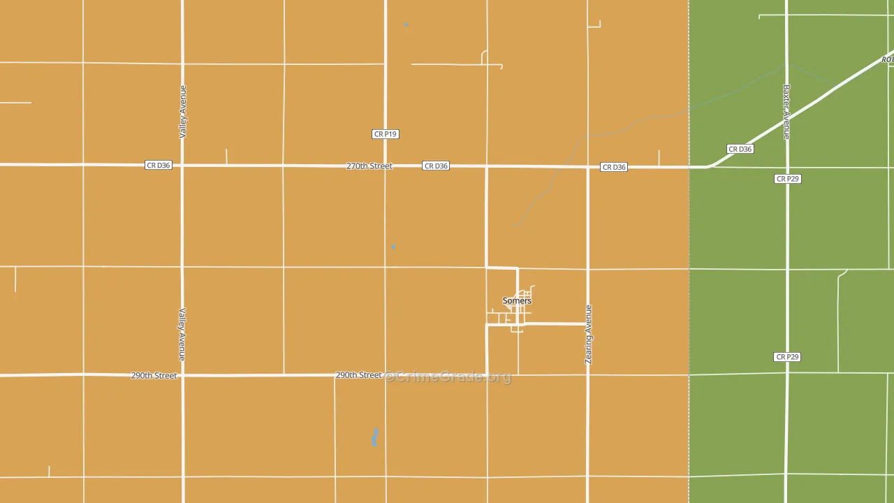 Somers, IA Map of Drug-Related Crime Rates