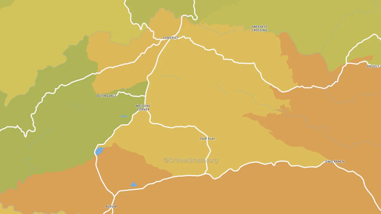 Somerset, CA Map of Drug-Related Crime Rates