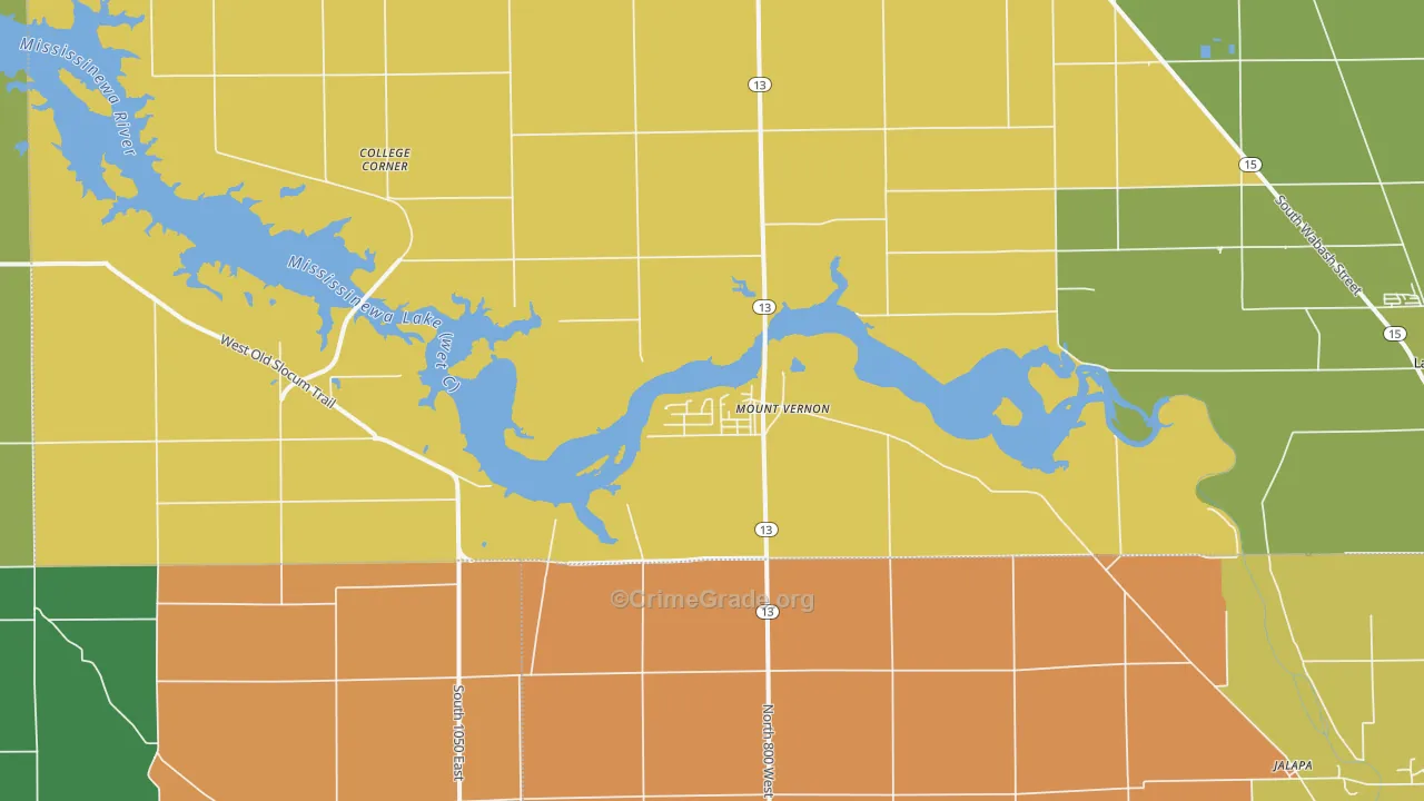 Somerset, IN Map of Drug-Related Crime Rates