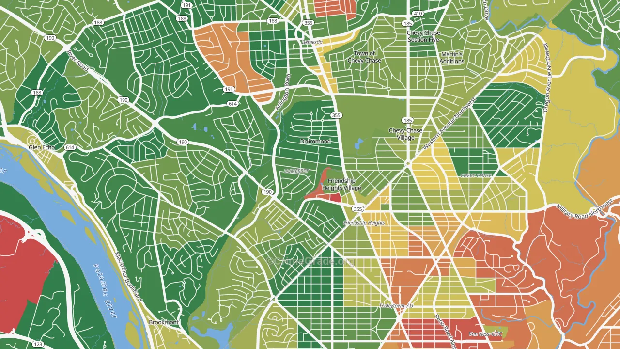 Somerset, MD Map of Drug-Related Crime Rates