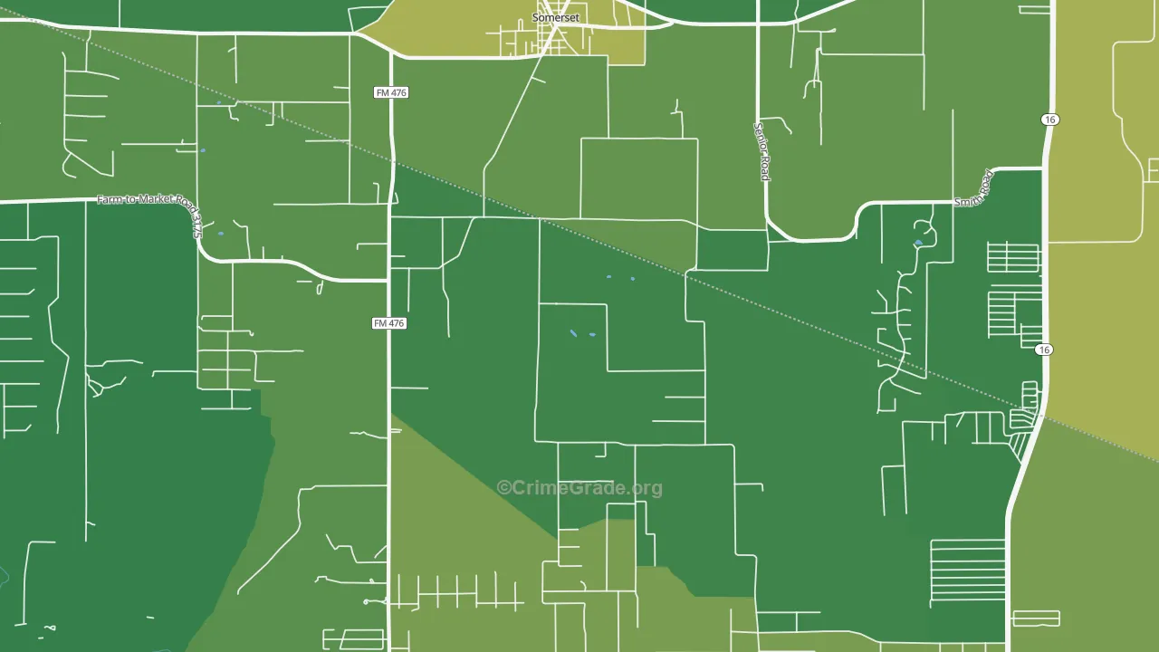 Somerset, TX Map of Drug-Related Crime Rates