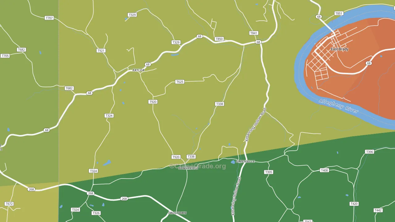 Somerville, PA Map of Drug-Related Crime Rates
