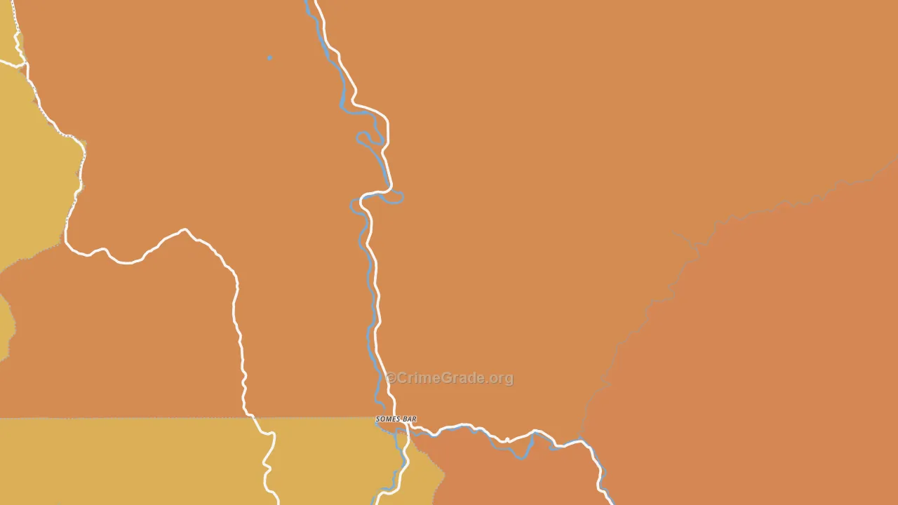 Somes Bar, CA Map of Drug-Related Crime Rates