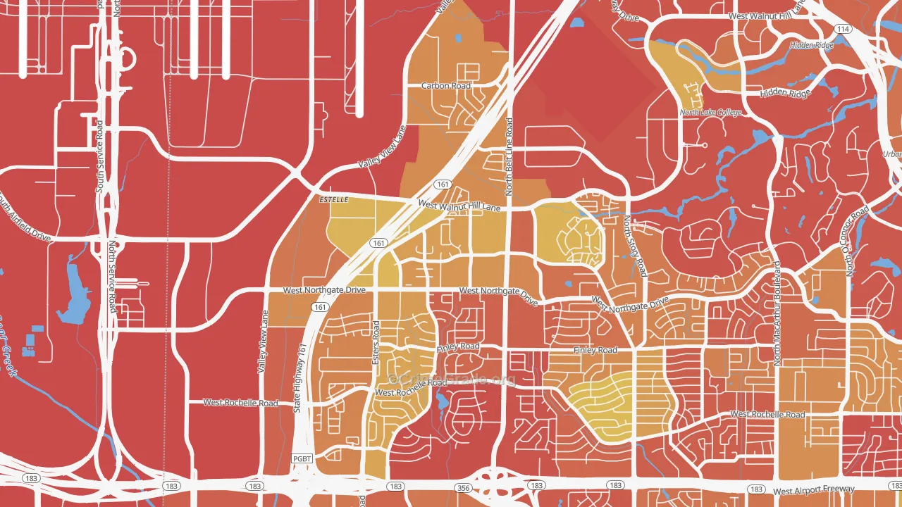 Song, Irving, TX Map of Drug-Related Crime Rates