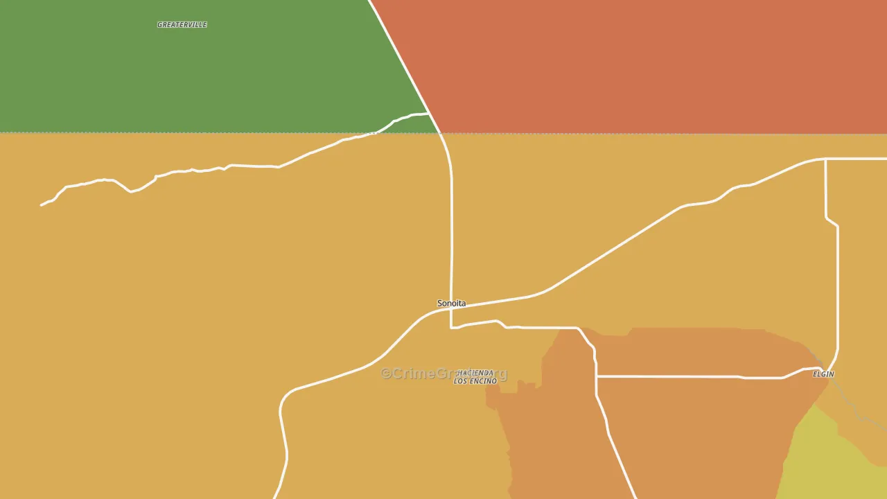 Sonoita, AZ Map of Drug-Related Crime Rates