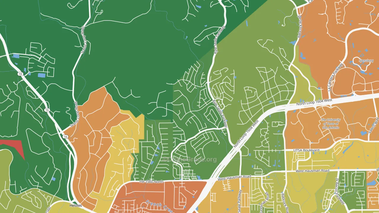Sonoma Ranch, Helotes, TX Map of Drug-Related Crime Rates