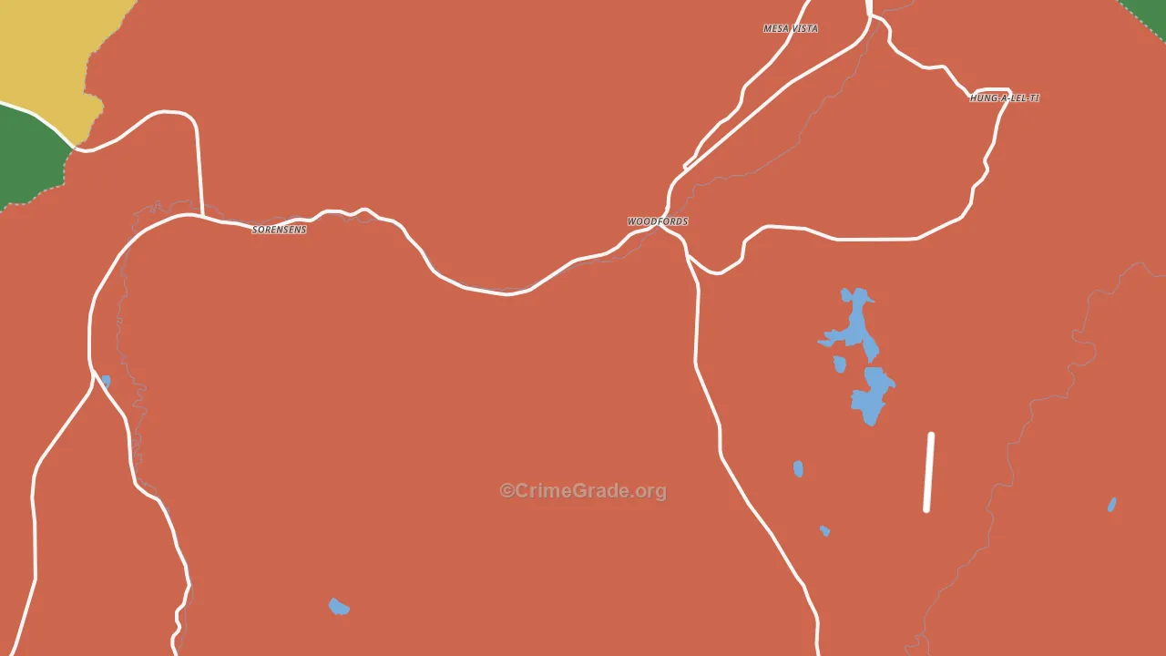 Sorensens, CA Map of Drug-Related Crime Rates