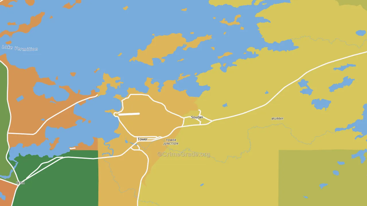 Soudan, MN Map of Drug-Related Crime Rates