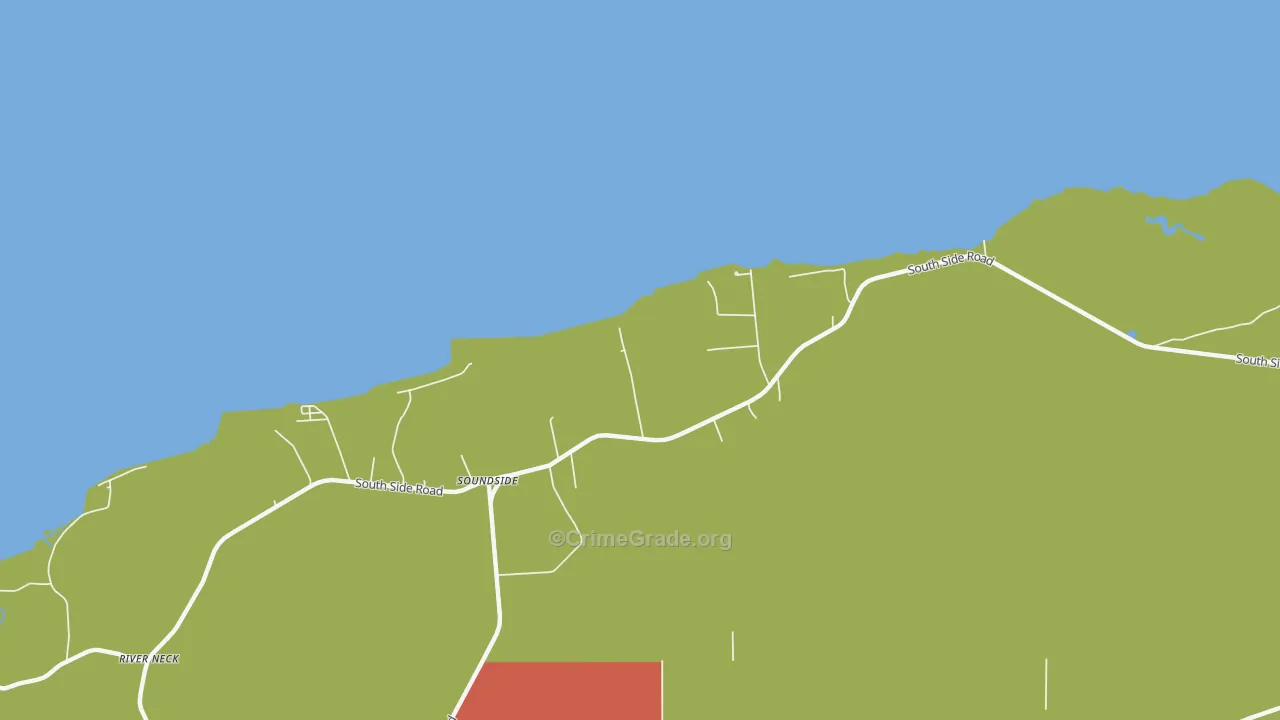 Soundside, NC Map of Drug-Related Crime Rates