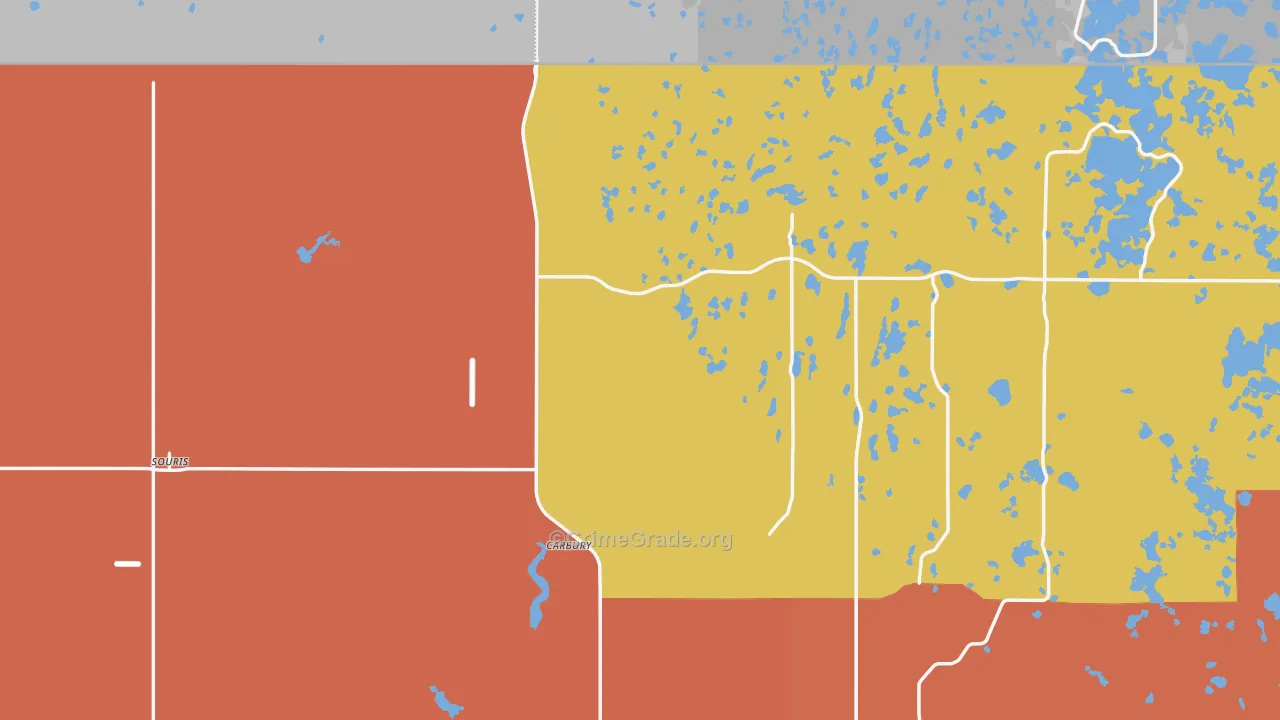 Souris, ND Map of Drug-Related Crime Rates