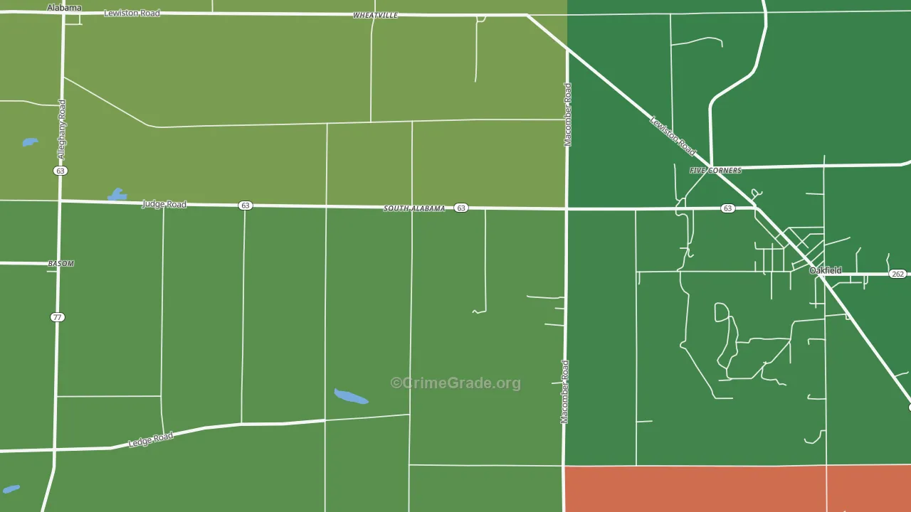 South Alabama, NY Map of Drug-Related Crime Rates