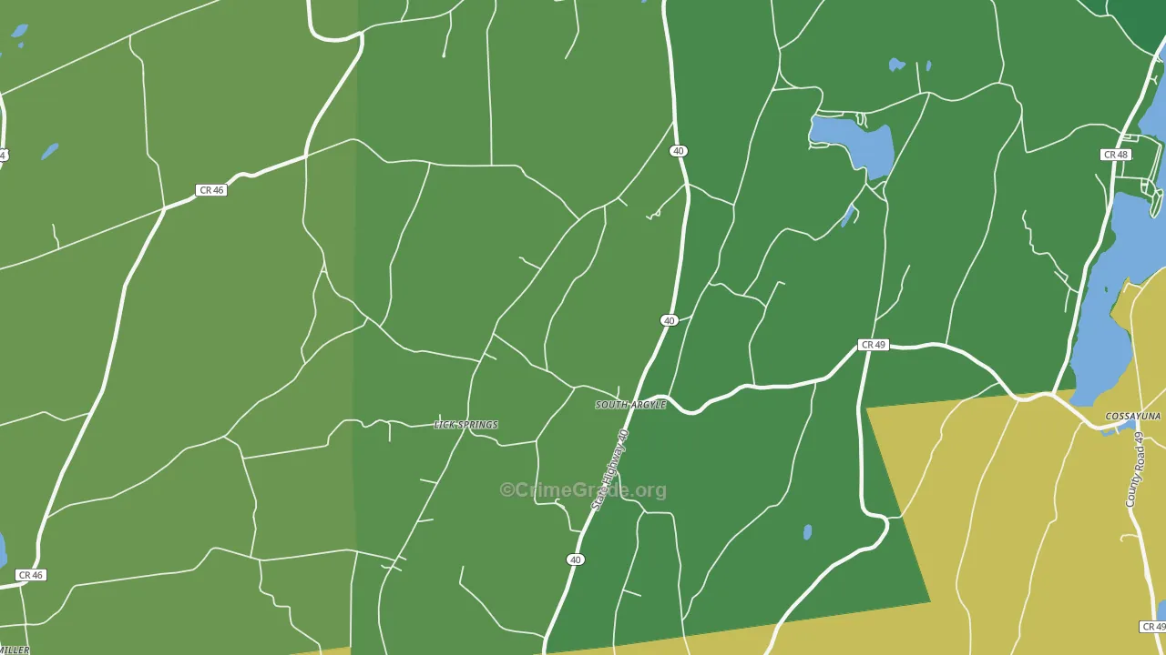 South Argyle, NY Map of Drug-Related Crime Rates