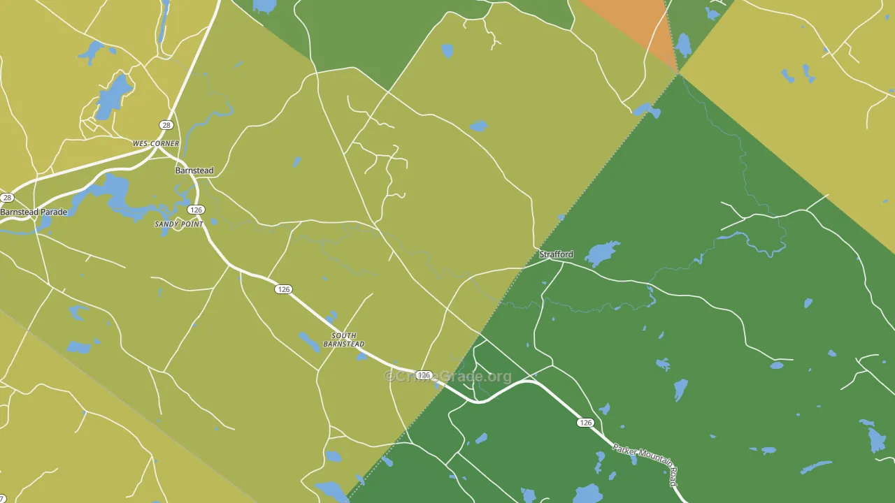 South Barnstead, NH Map of Drug-Related Crime Rates