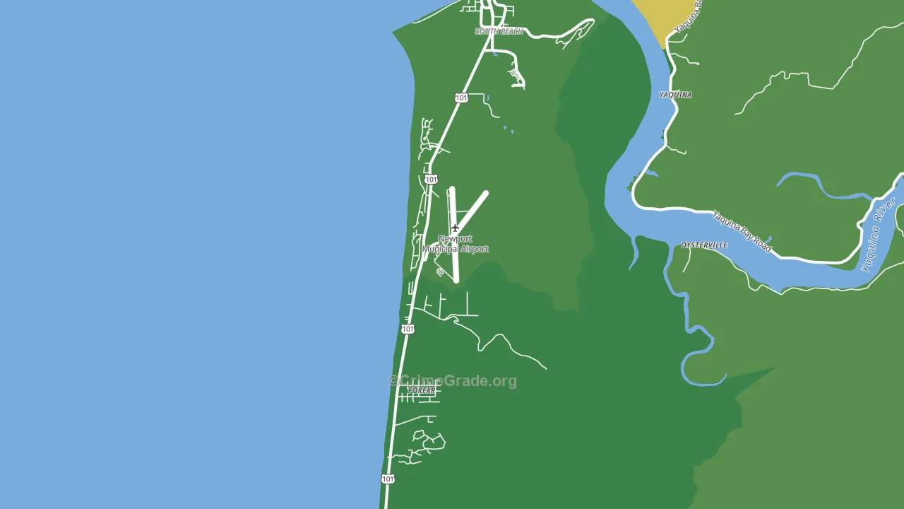South Beach, OR Map of Drug-Related Crime Rates