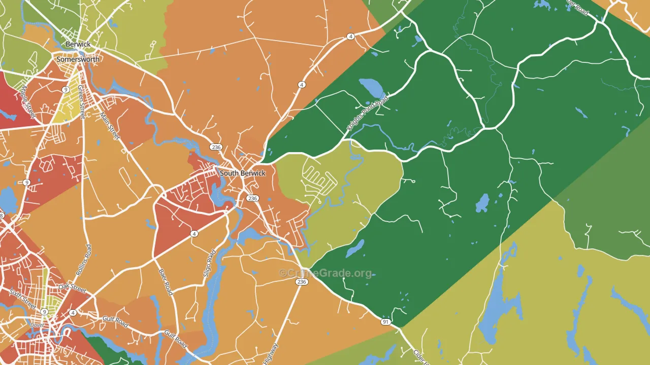 South Berwick, ME Map of Drug-Related Crime Rates