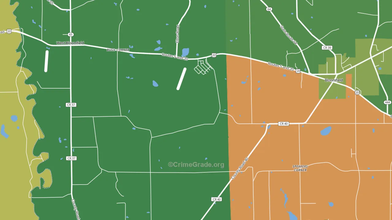 South Bloomfield, NY Map of Drug-Related Crime Rates