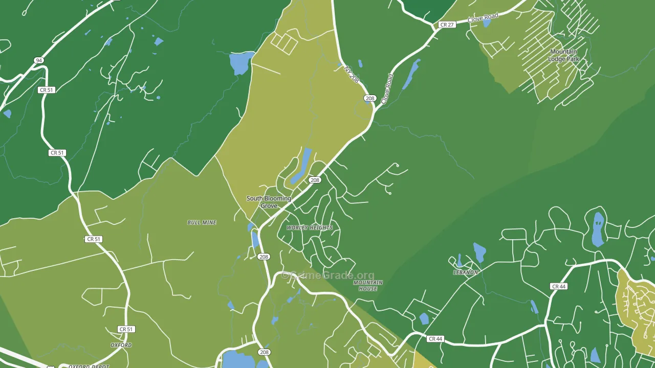 South Blooming Grove, NY Map of Drug-Related Crime Rates